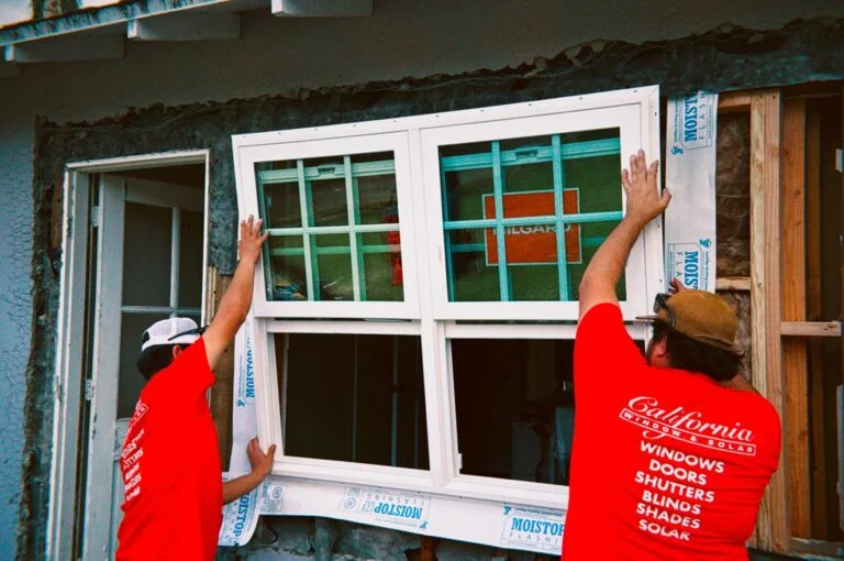 Our professional team installing replacement windows in Anaheim Hills, CA
