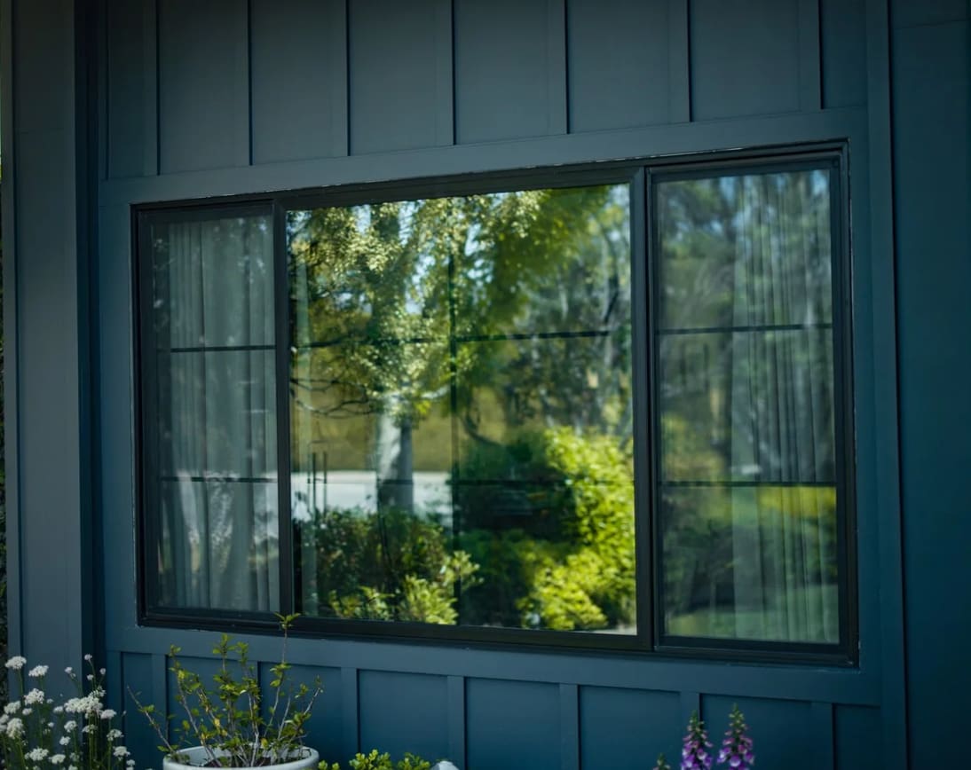 Huntington Beach, CA replacement windows featured on contemporary house with wide framed windows