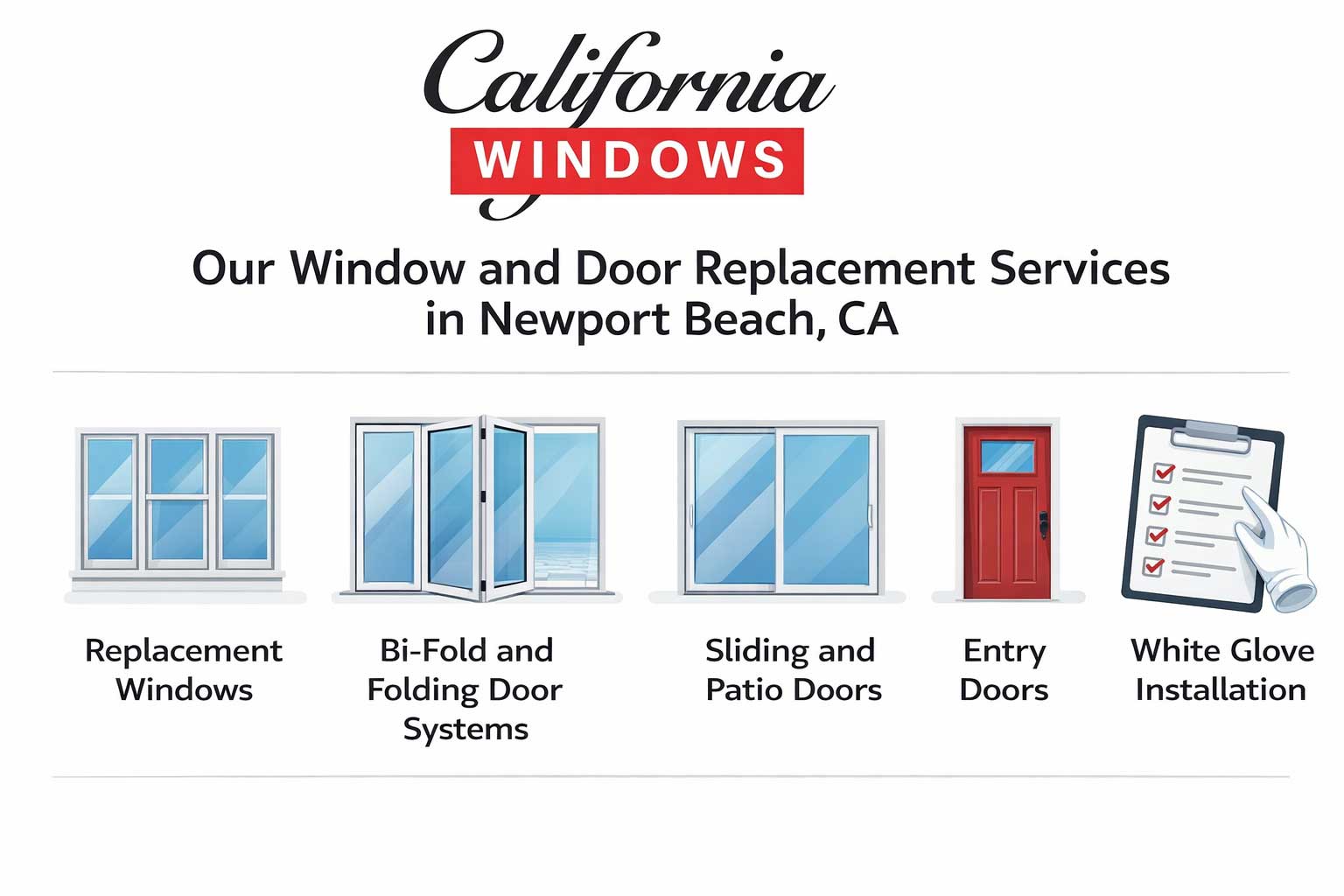 Our Window and Door Replacement Services in Newport Beach, CA