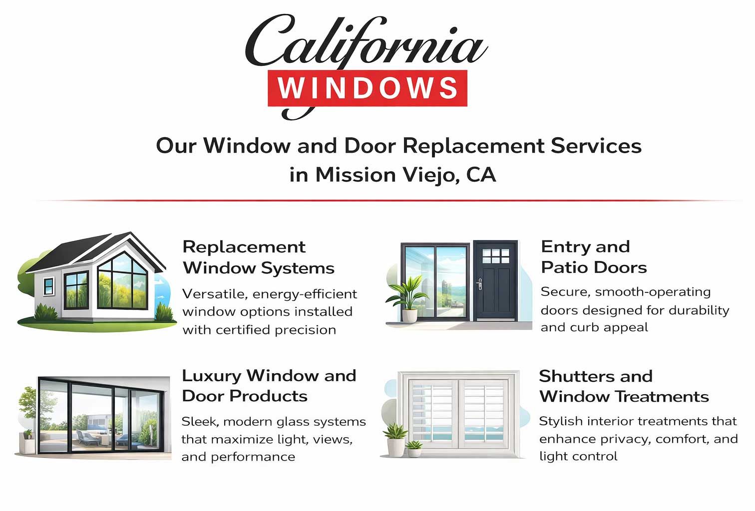 Our Window and Door Replacement Services in Mission Viejo, CA